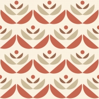 LAVMI behang Cookies rood beige geometrische bloem