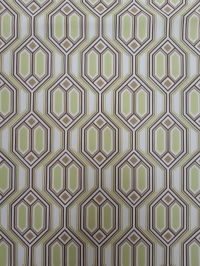 Groen en bruin vintage geometrisch behang