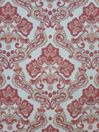 Rood beige vintage medaillon behang
