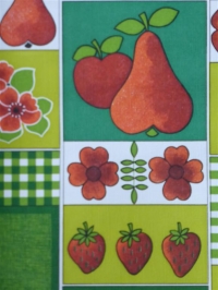 fruit en bloemen motief