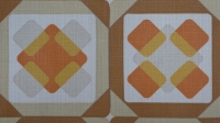 oranje bruin geometrisch patroon vintage behang