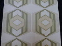 groen geometrisch vintage behang