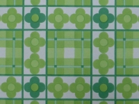 groene bloemen in een geometrisch patroon