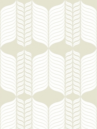 white figure on a beige/grey background
