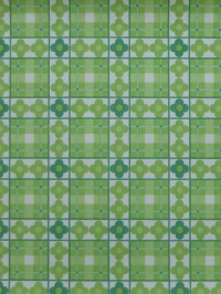 groene bloemen in een geometrisch patroon