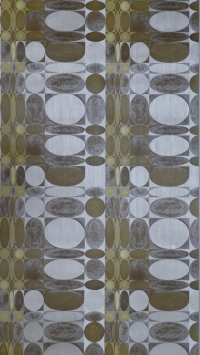 bruin geel geometrisch patroon vintage behang