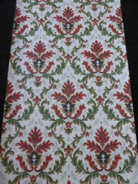 vintage medaillon behang rood groen