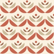 LAVMI behang Cookies rood beige geometrische bloem