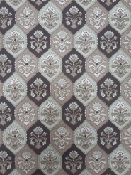 Groen en bruin vintage bloemenbehang
