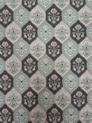 Groen, roze en bruin vintage bloemenbehang