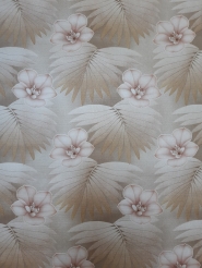 Bruin en roze vintage bloemenbehang