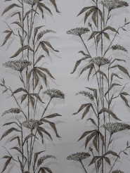 Bruin en grijs vintage bloemenbehang