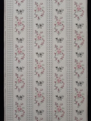Beige met roze bloemetjes jaren '50 behang