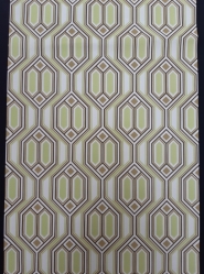 Groen en bruin vintage geometrisch behang