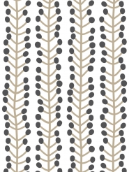 LAVMI behang Herbs grijs en beige geometrische figuur op eenwitte achtergrond