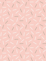 witte en grijze streepjes op een roze achtergrond