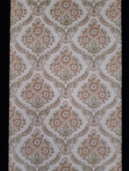 Groen beige medaillon vintage behang