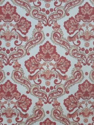 Rood beige vintage medaillon behang