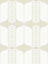 white figure on a beige/grey background