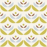 LAVMI behang Cookies groen blauw geometrische bloem