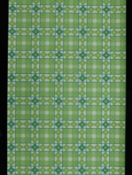 groene bloemen in een geometrisch patroon