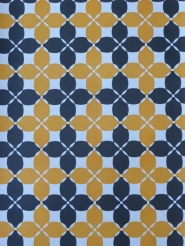 zwart oranje geometrisch behang