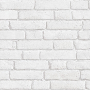 Witte bakstenen behang